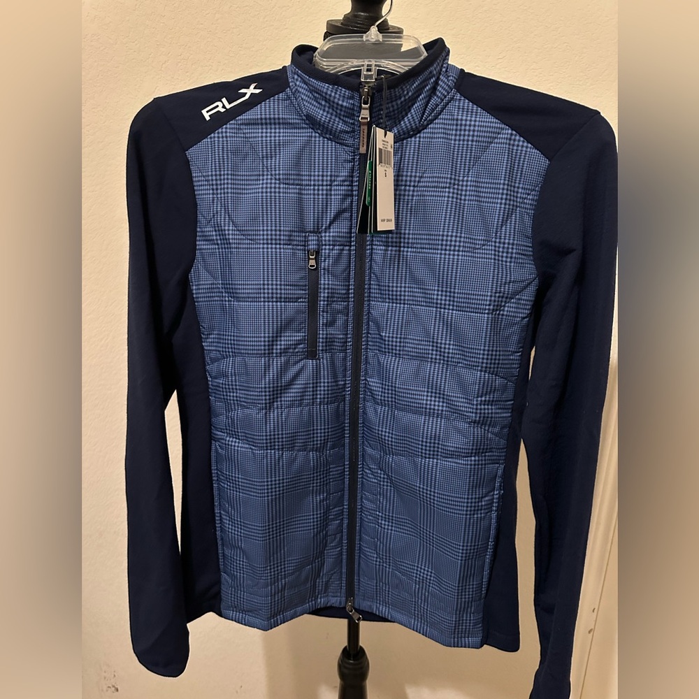 RLX Ralph Lauren Printed CoolWool French Navy Mens Golf Jacket. Sz‎ S NWT